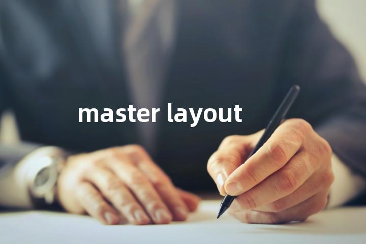 master layout单词图解，单词释义场景配图