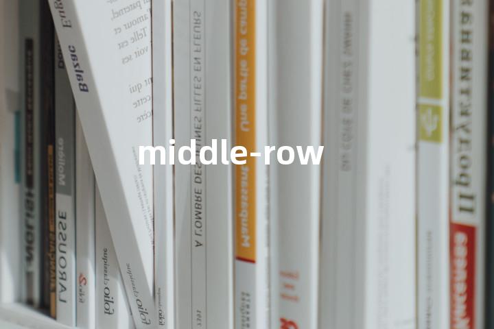 middle-row单词图解，单词释义场景配图