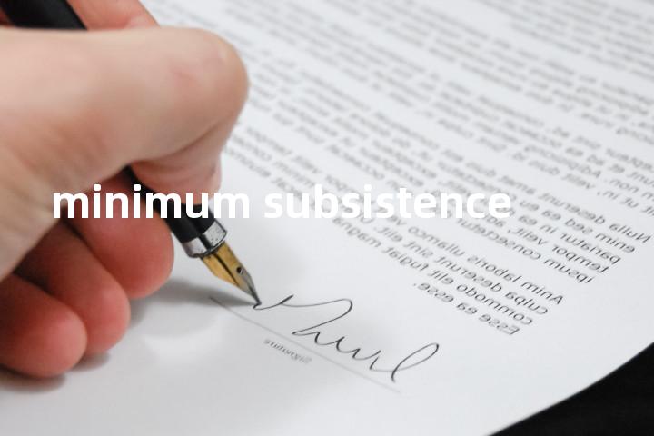 minimum subsistence单词图解，单词释义场景配图