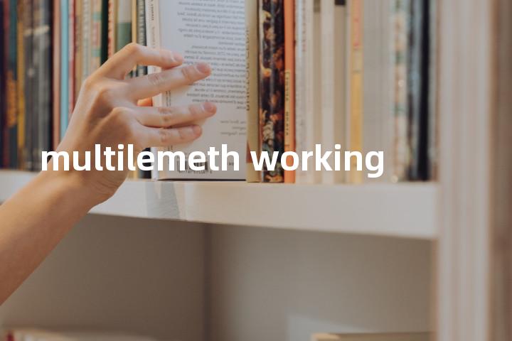 multilemeth working单词图解，单词释义场景配图