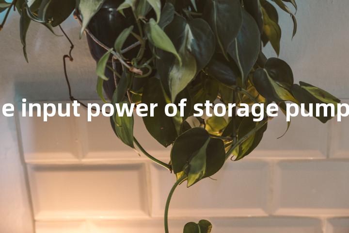 no-discharge input power of storage pump单词图解，单词释义场景配图