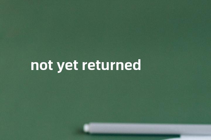 not yet returned单词图解，单词释义场景配图