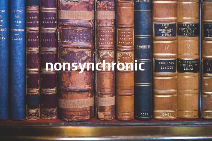 nonsynchronic单词图解，单词释义场景配图