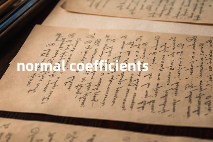 normal coefficients单词图解，单词释义场景配图