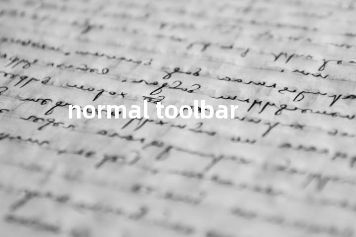 normal toolbar单词图解，单词释义场景配图