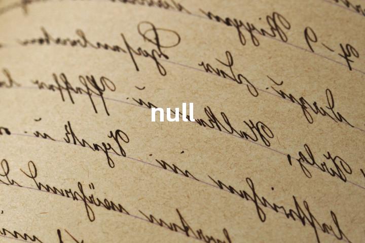 null单词图解，单词释义场景配图