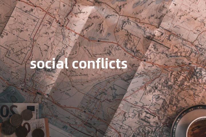 social conflicts单词图解，单词释义场景配图