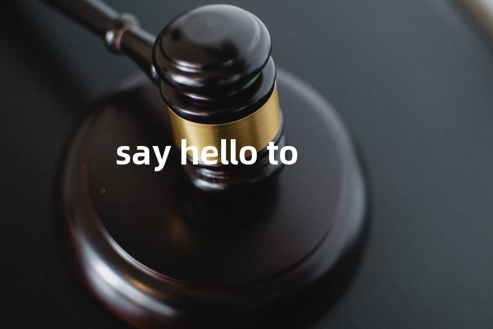 say hello to单词图解，单词释义场景配图