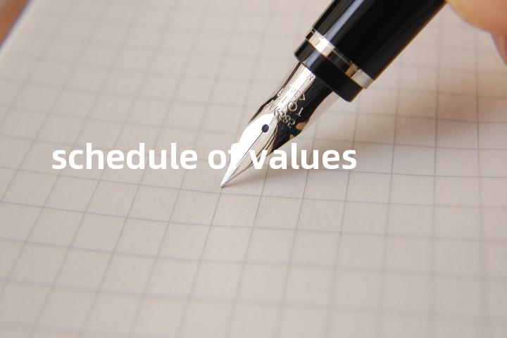 schedule of values单词图解，单词释义场景配图