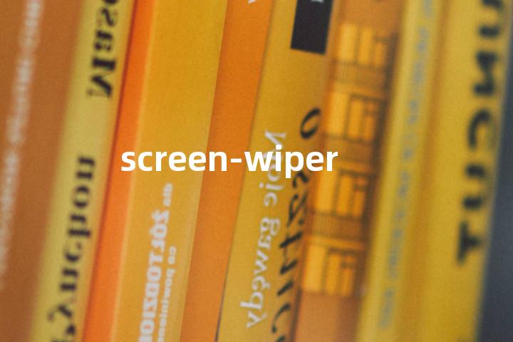 screen-wiper单词图解，单词释义场景配图