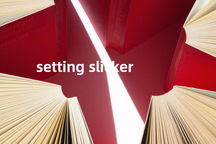 setting slicker单词图解，单词释义场景配图