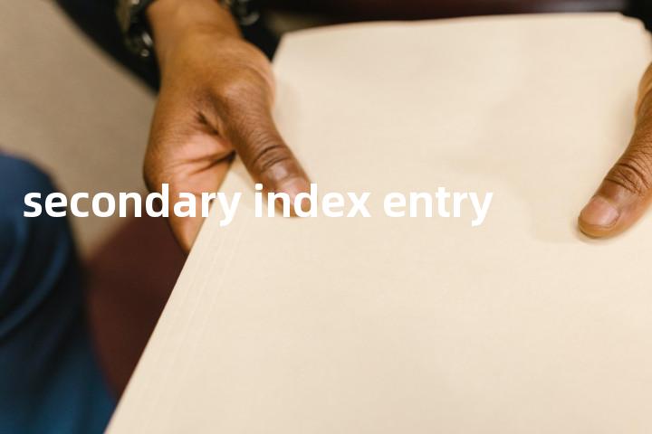 secondary index entry单词图解，单词释义场景配图