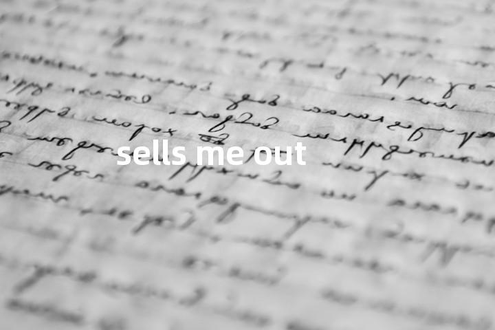 sells me out单词图解，单词释义场景配图