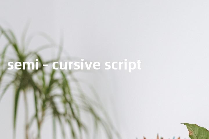 semi - cursive script单词图解，单词释义场景配图
