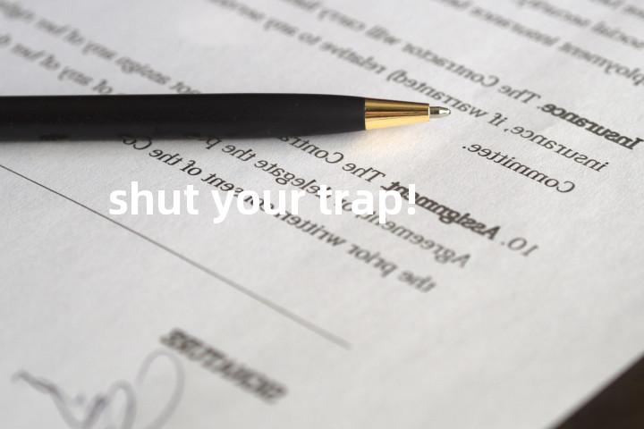 shut your trap!单词图解，单词释义场景配图