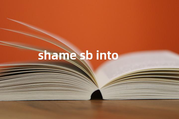 shame sb into单词图解，单词释义场景配图