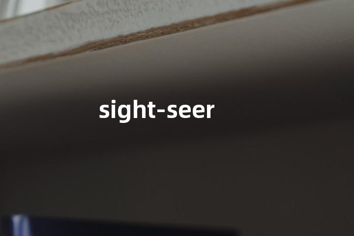 sight-seer单词图解，单词释义场景配图