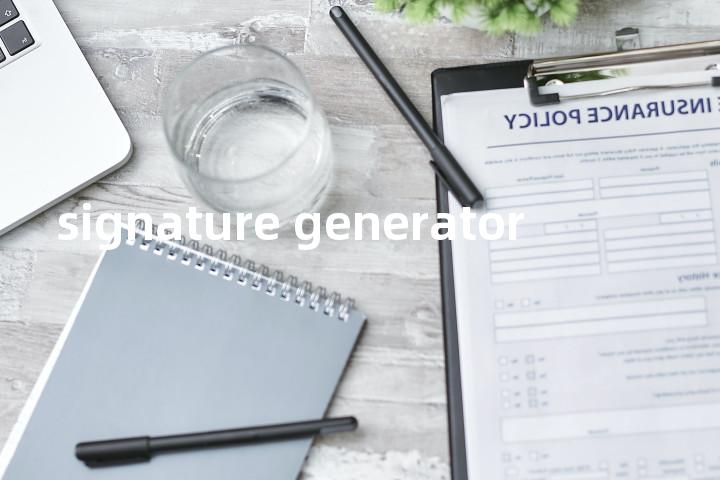 signature generator单词图解，单词释义场景配图