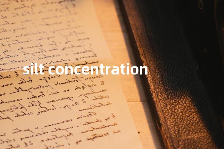 silt concentration单词图解，单词释义场景配图
