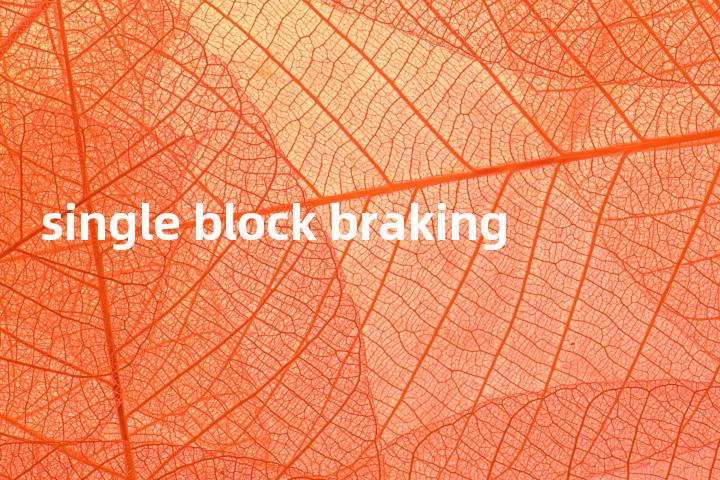 single block braking单词图解，单词释义场景配图