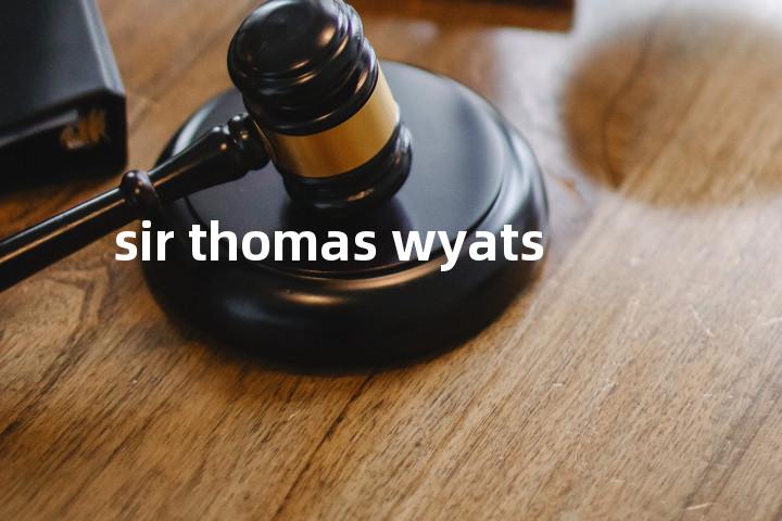 sir thomas wyats单词图解，单词释义场景配图