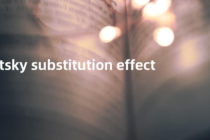 slutsky substitution effect单词图解，单词释义场景配图