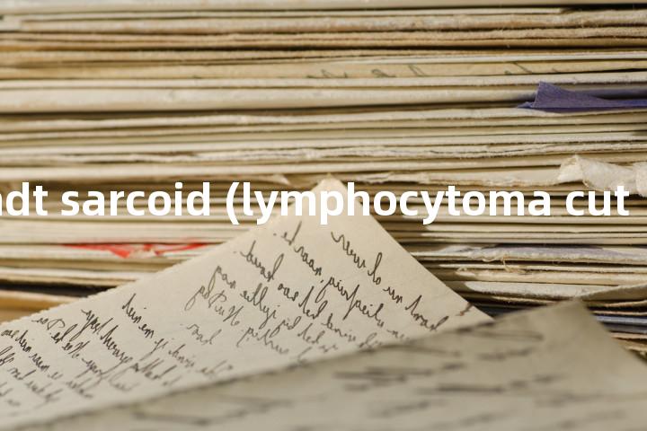 spiegler-fendt sarcoid (lymphocytoma cutis)单词图解，单词释义场景配图