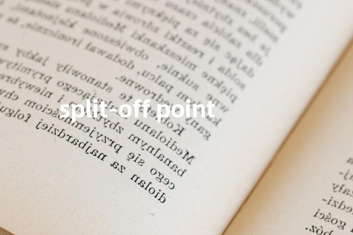split-off point单词图解，单词释义场景配图