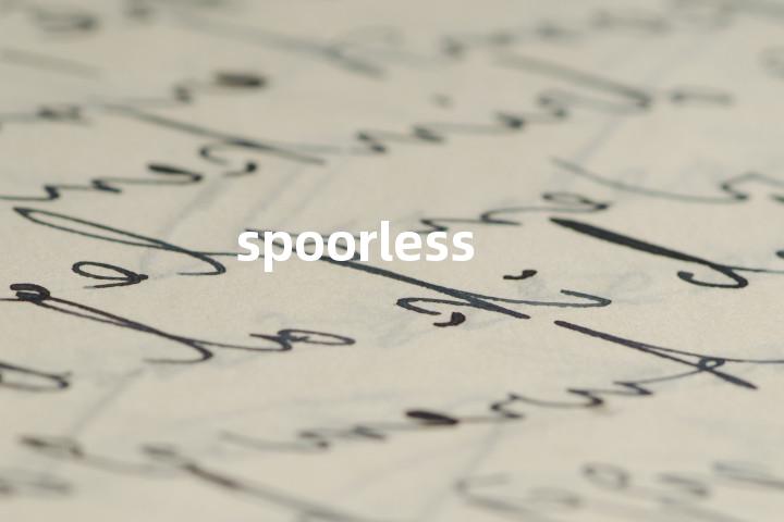 spoorless单词图解，单词释义场景配图