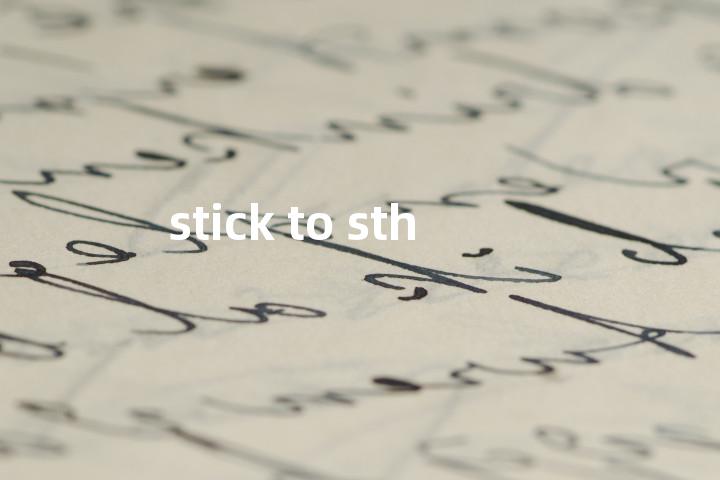 stick to sth单词图解，单词释义场景配图