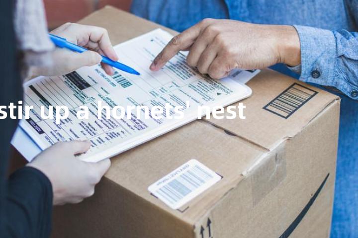 stir up a hornets' nest单词图解，单词释义场景配图