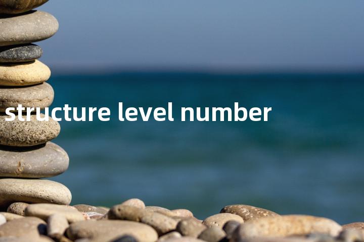 structure level number单词图解，单词释义场景配图