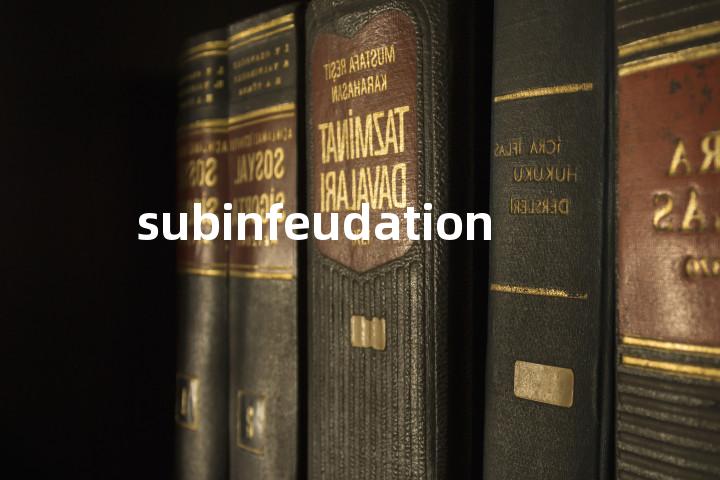 subinfeudation单词图解，单词释义场景配图
