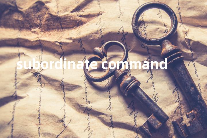 subordinate command单词图解，单词释义场景配图