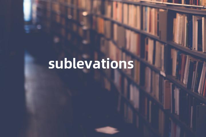 sublevations单词图解，单词释义场景配图