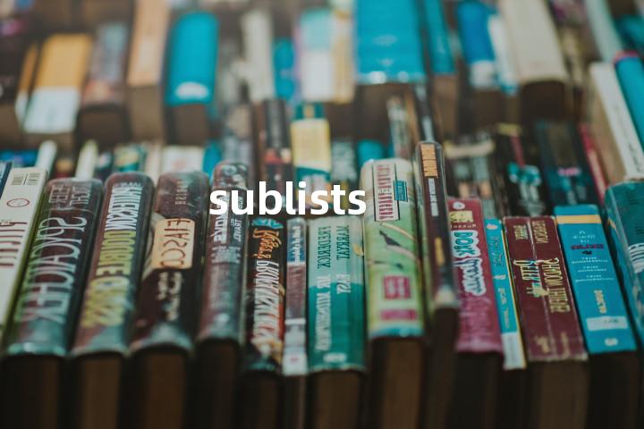 sublists单词图解，单词释义场景配图