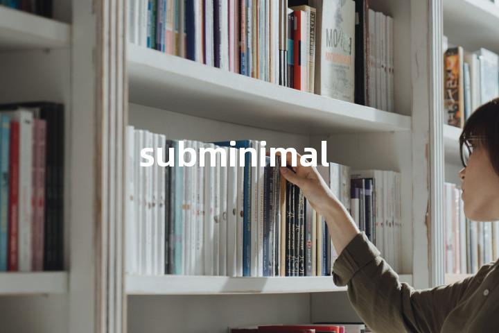 subminimal单词图解，单词释义场景配图