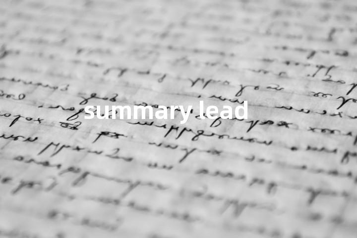 summary lead单词图解，单词释义场景配图