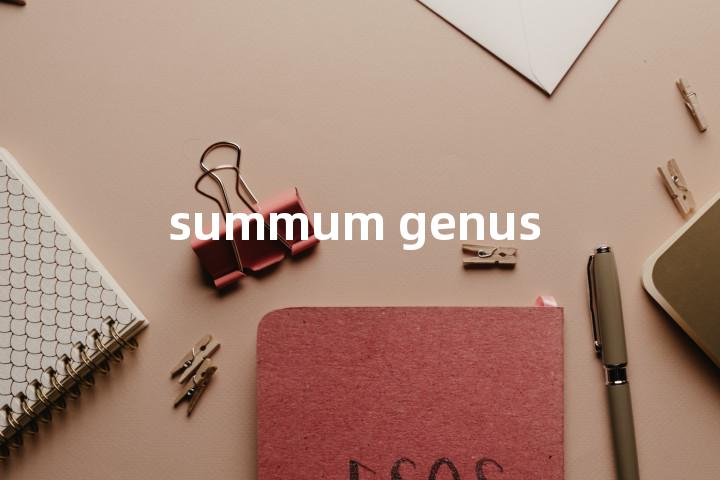 summum genus单词图解，单词释义场景配图