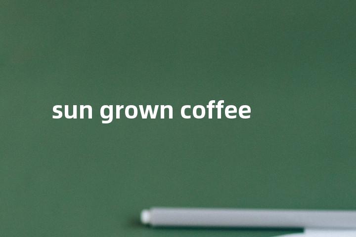 sun grown coffee单词图解，单词释义场景配图