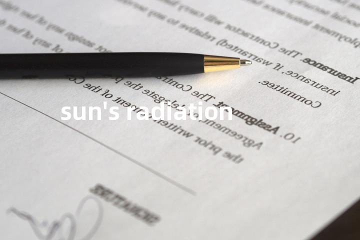 sun's radiation单词图解，单词释义场景配图
