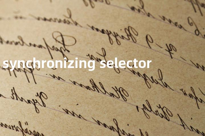 synchronizing selector单词图解，单词释义场景配图