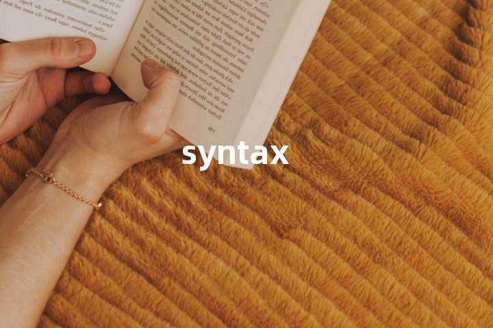 syntax