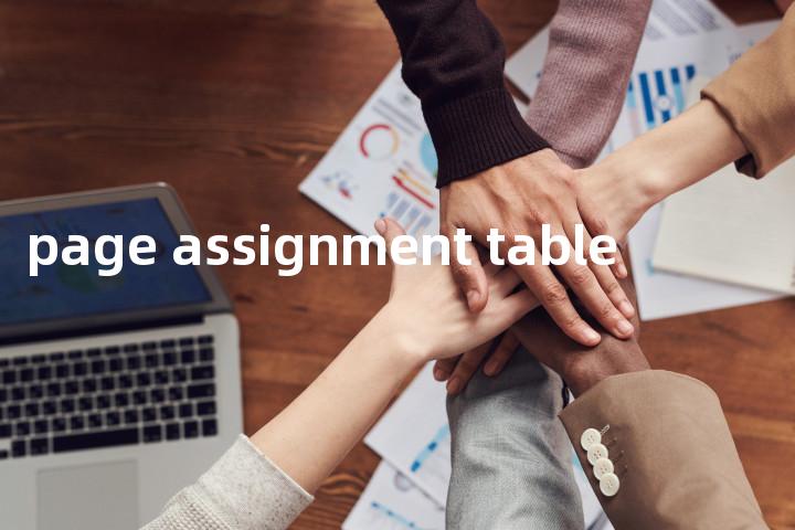 page assignment table单词图解，单词释义场景配图