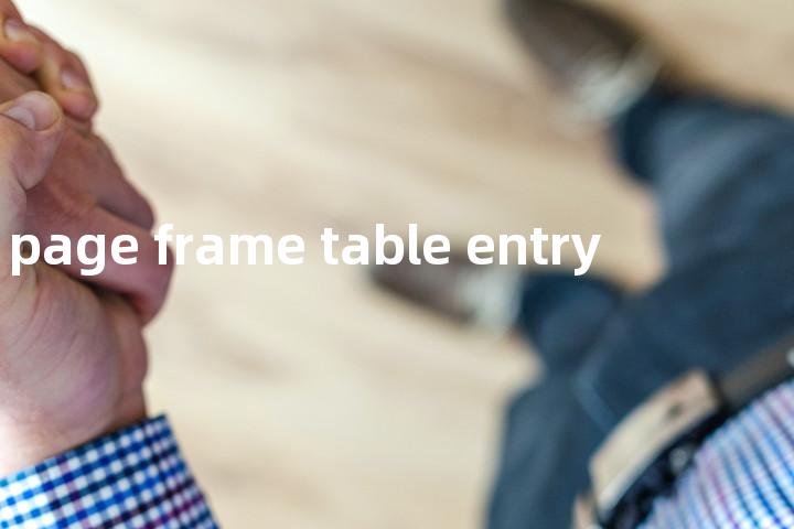 page frame table entry单词图解，单词释义场景配图