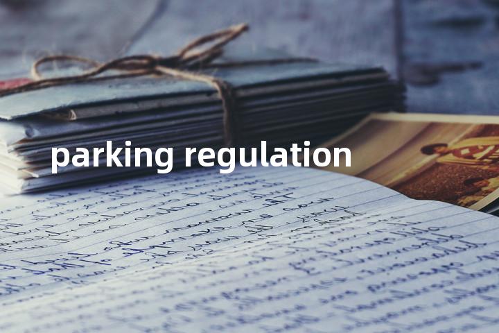 parking regulation单词图解，单词释义场景配图