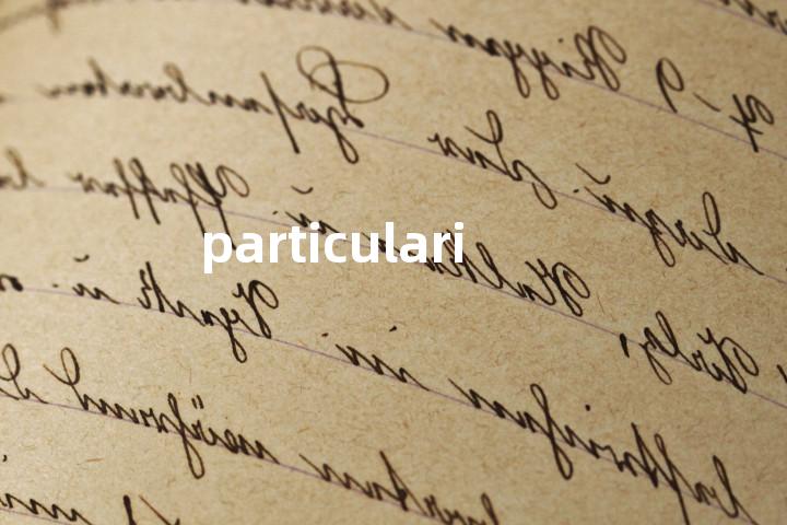 particularize