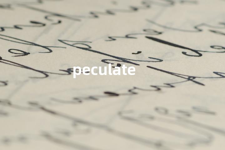 peculate