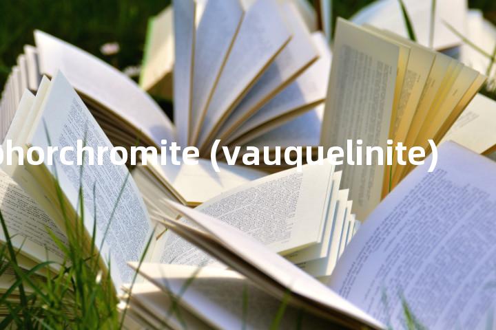 phosphorchromite (vauquelinite)单词图解，单词释义场景配图