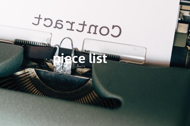 piece list单词图解，单词释义场景配图